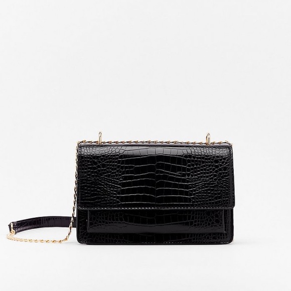 Croc calling faux feather crossbody purse - Picture 2 of 2